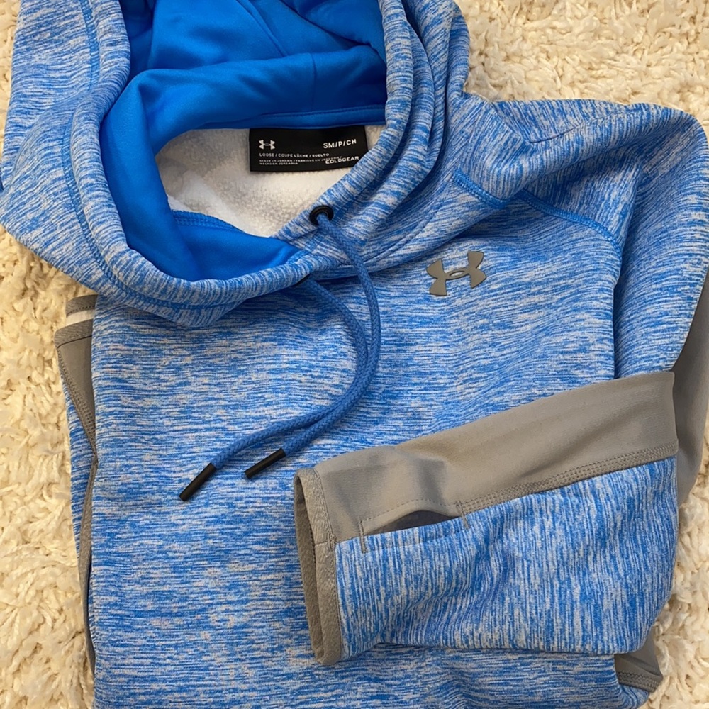 Under Armour Blue and Gray Women's Hoodie